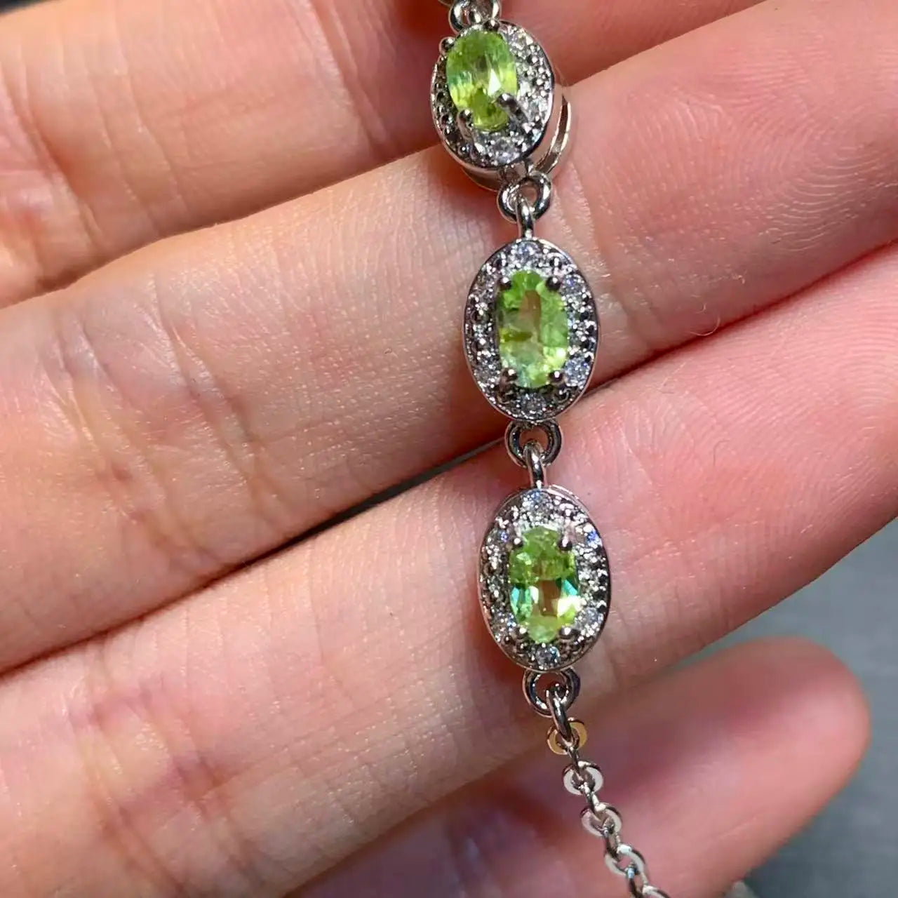 Natural Peridot Bracelets & Bangles Jewelry