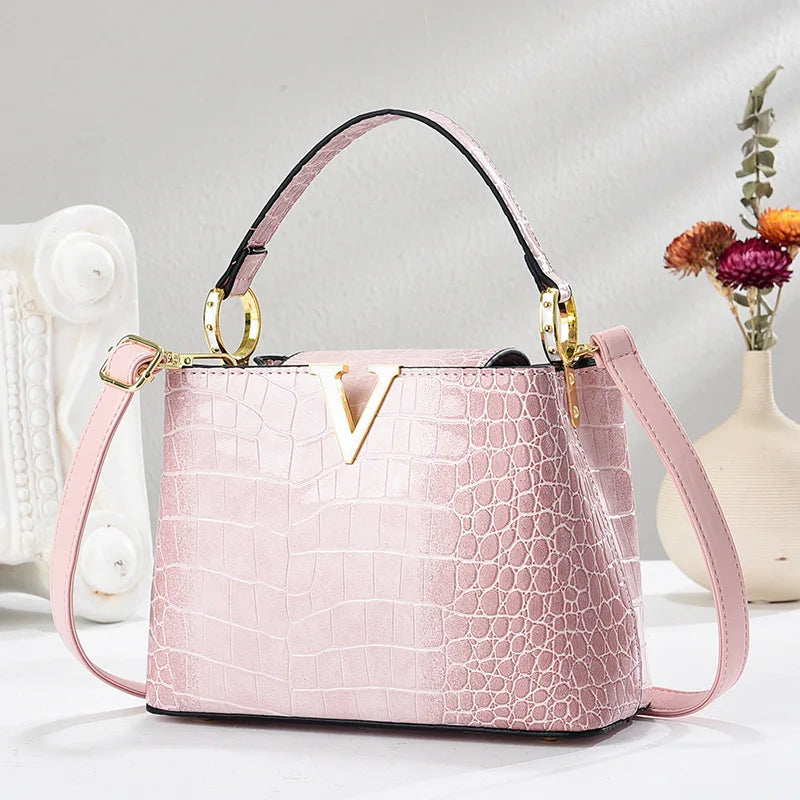 Gradient Color Shoulder Bag PU Leather Crossbody Bag