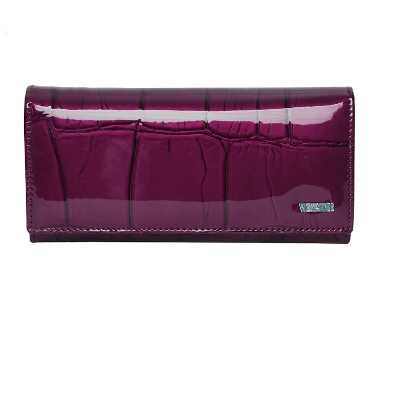 Genuine Leather Women Wallet Magnetic Hasp Female Long Purse Ladies Coin Purses