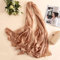 Pure Color Plain Scarf 180x85cm Linen Sunscreen Shawl