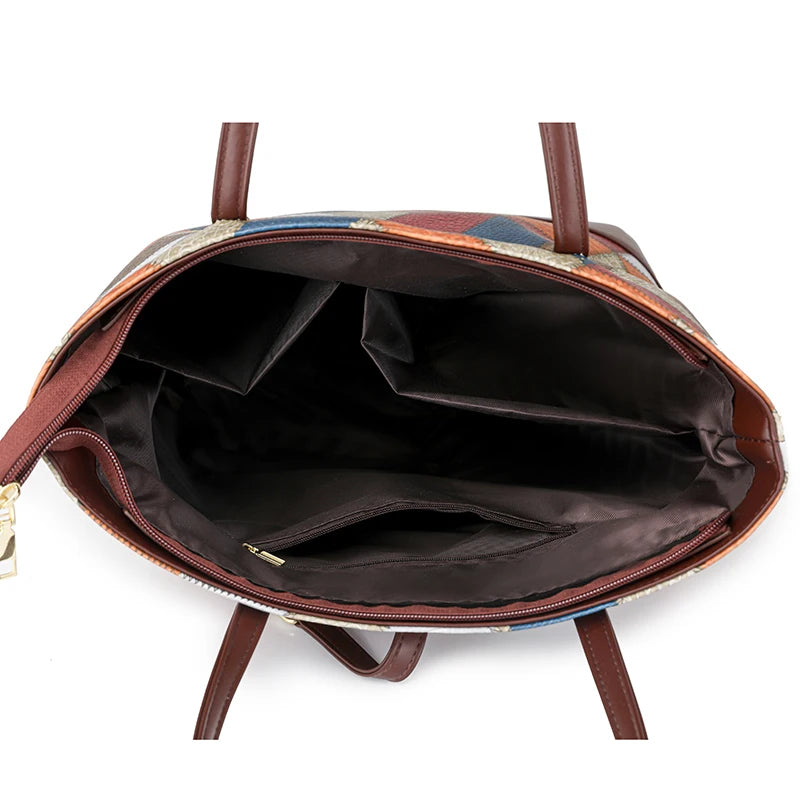 Soft Leather Large Capacity Tote Handheld Single Shoulder Bag