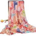 Lightweight Large 100% Mulberry Silk Chiffon Scarf