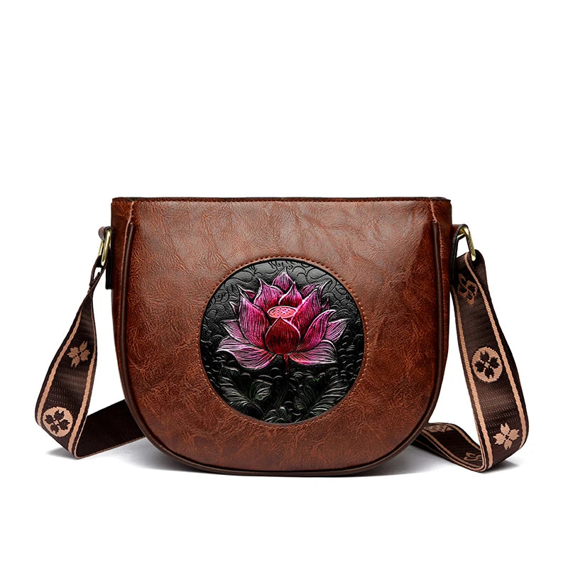 Flower Luxury Handbag Women Bags Designer Leather Shoulder Messenger Crossbody