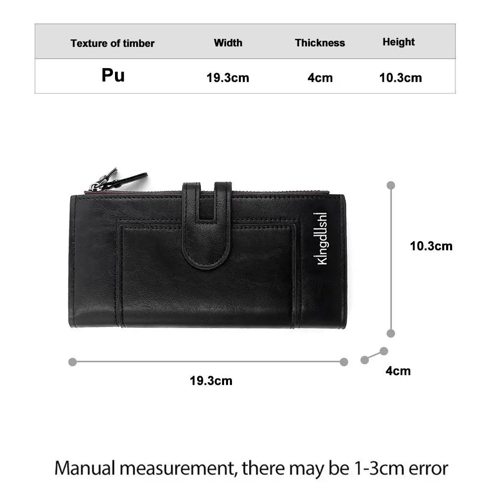 Luxury Fashion PU Leather Long Wallet Women's Slim Clutch