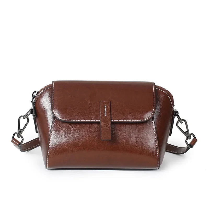 Genuine leather women's bag small bag shell bag one shoulder crossbody bag