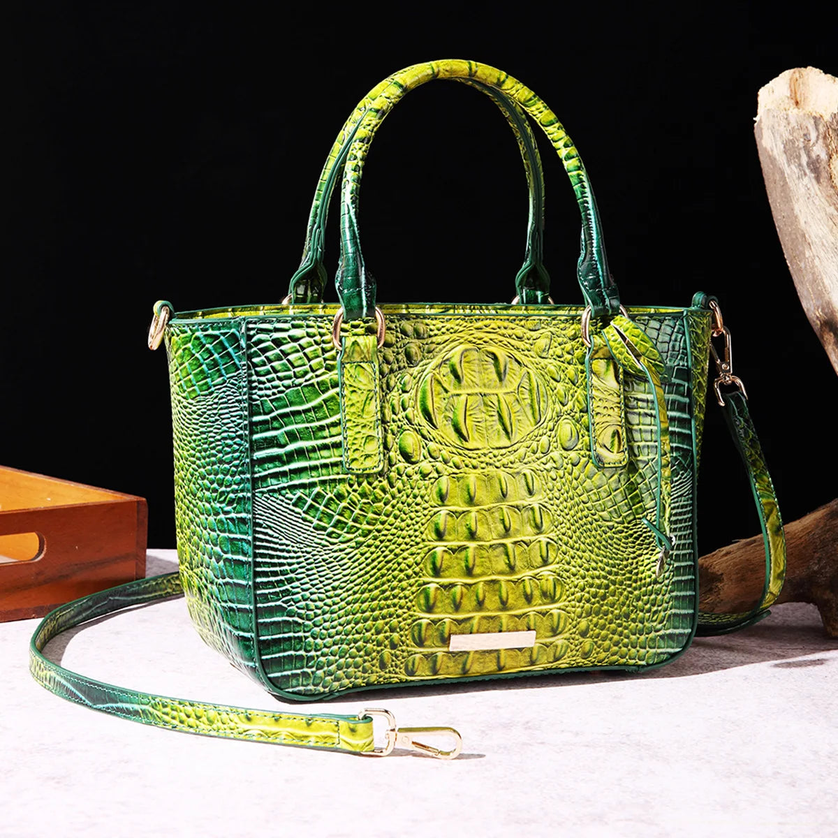 Crocodile Pattern Crossbody Bag Fashion Design Luxury Bag