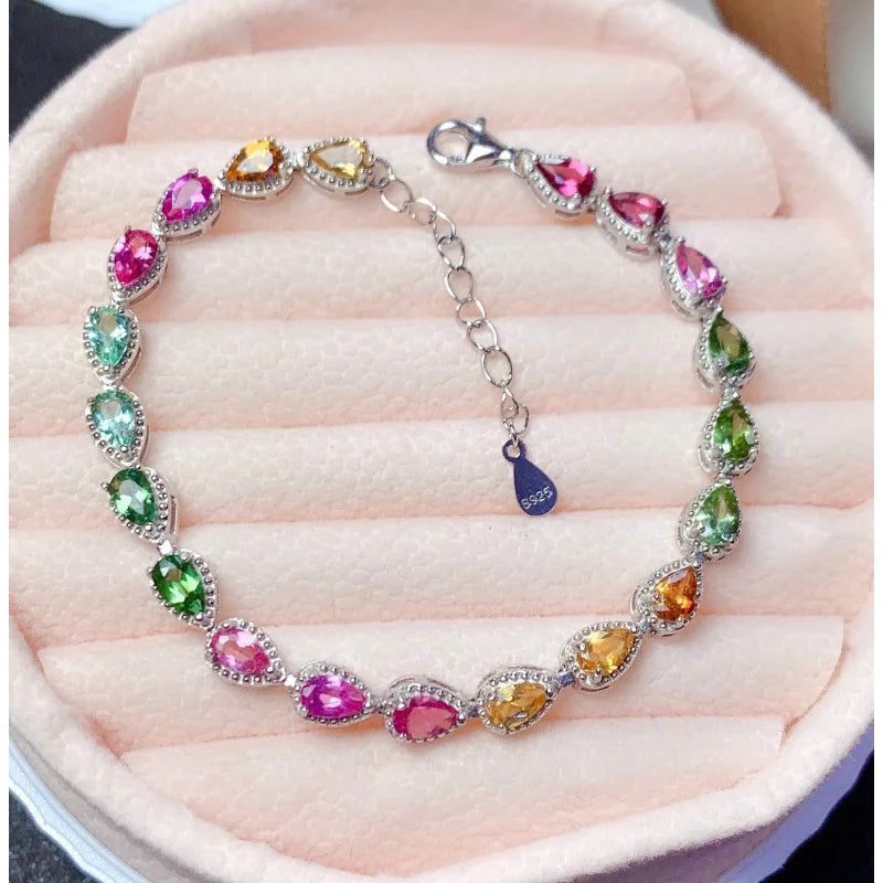 Exquisite Colorful Cubic Zirconia Luxury Bracelet
