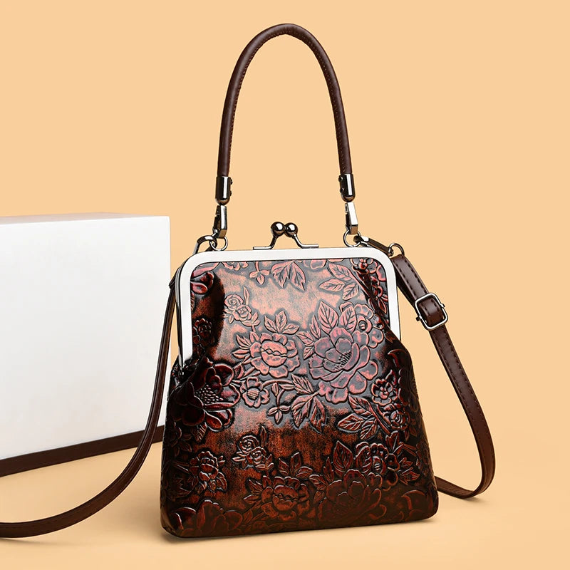 Vintage Handbag Women Shoulder Bag Luxurious Design Round Bag High-quality