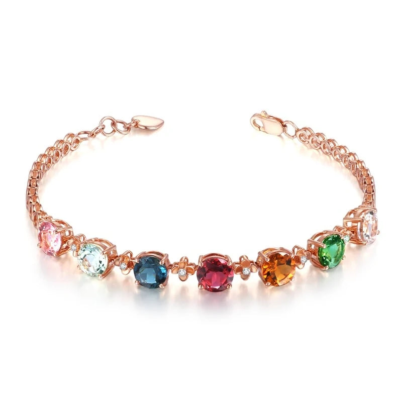100% 925 Silver Stylish Zircon Fashion Bracelet Jewelry