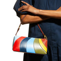 Trendy Rainbow Color Handbag Design Stylish Shoulder Bag