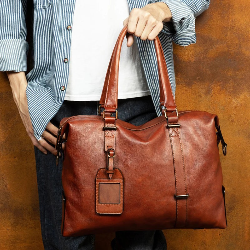 Handmade crossbody bag European and American fashion genuine leather travel bag