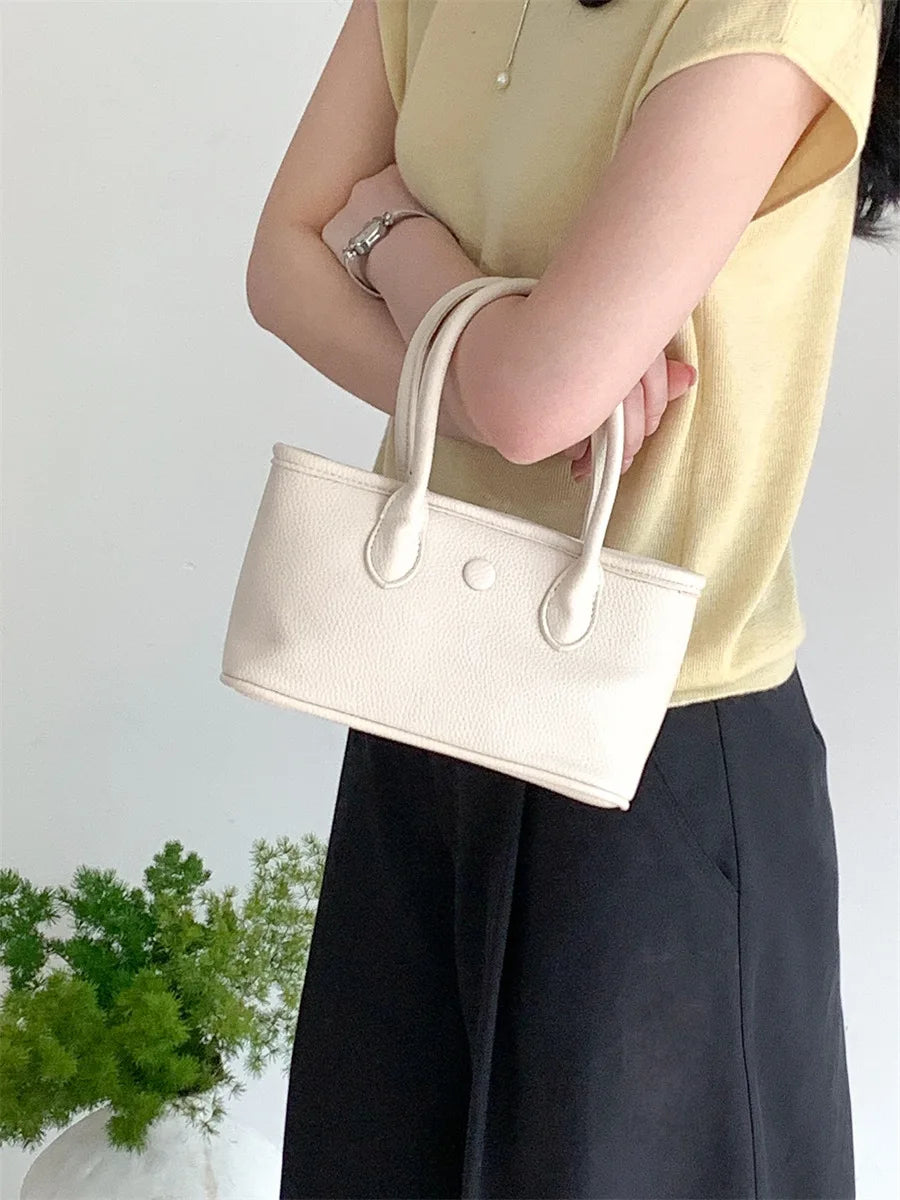 Fashionable Minimalist Tote PU Leather Crossbody Bag