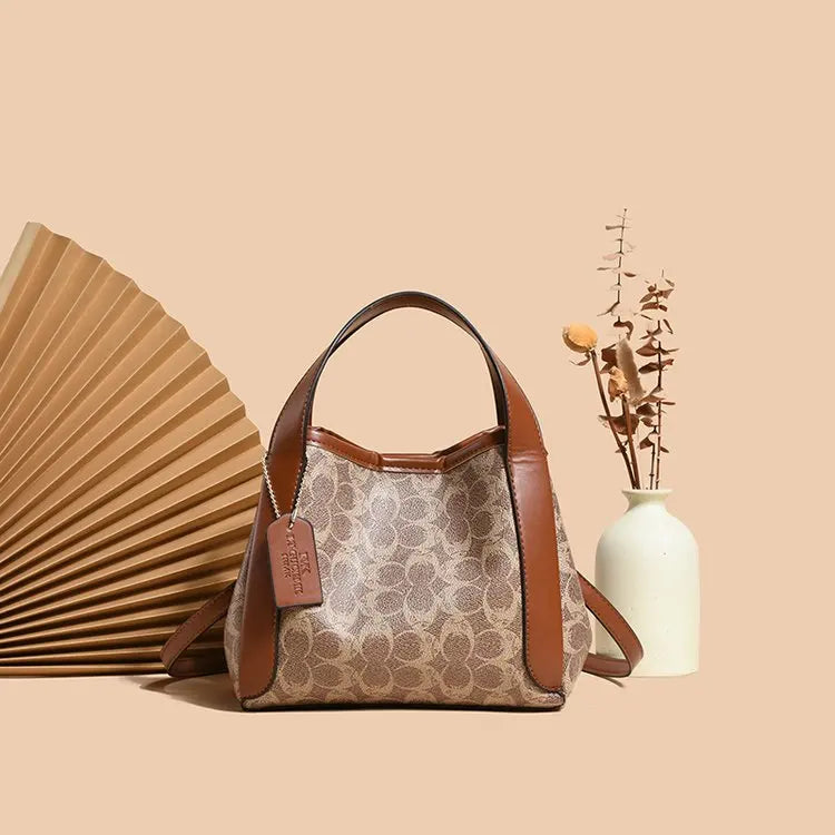 Stylish Design Luxury Leather Tote Large Capacity Elegant Handbag