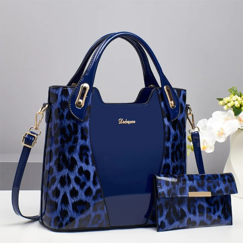 Patent Leather Handbag Crossbody Bags Large Capacity Tote