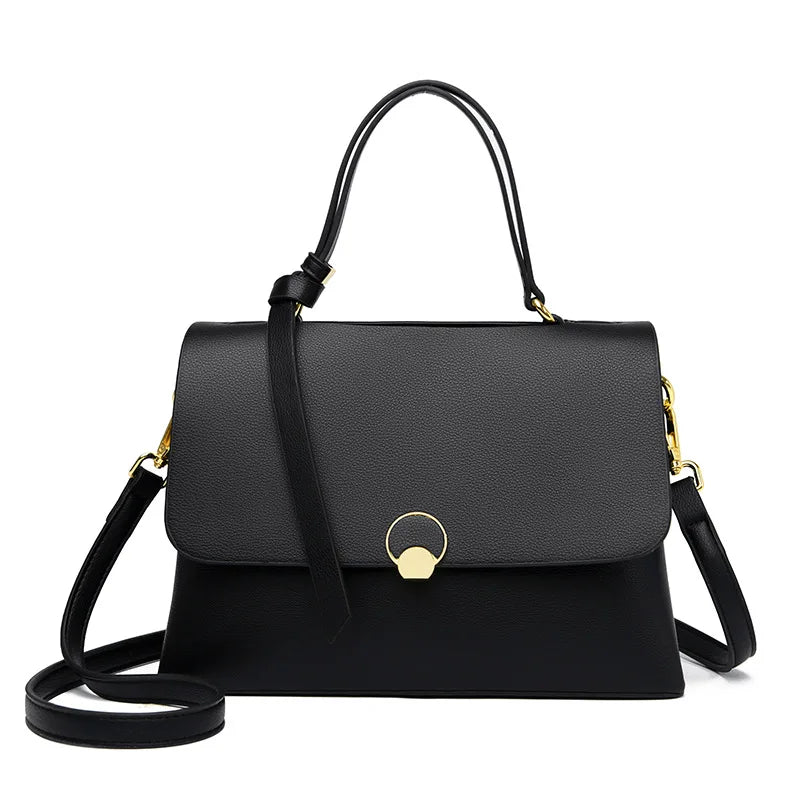 Fashionable High-End Versatile Casual Bag Trendy Textured Color-Blocked Handbag