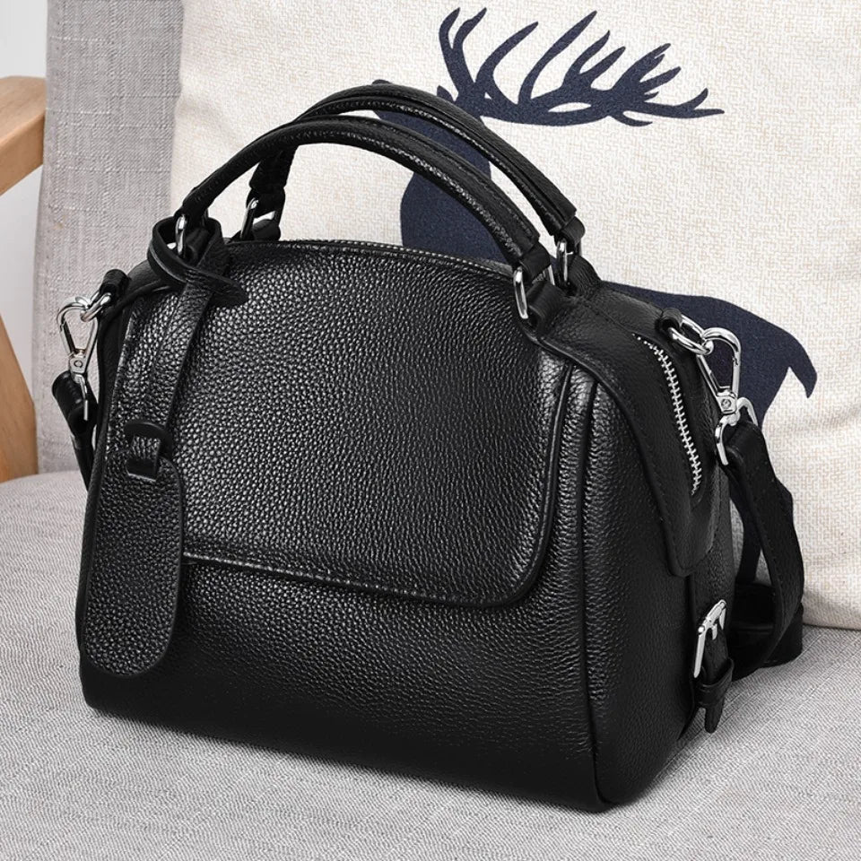100% Genuine Cowhide Tote Soft Leather Fashion Messenger Bag