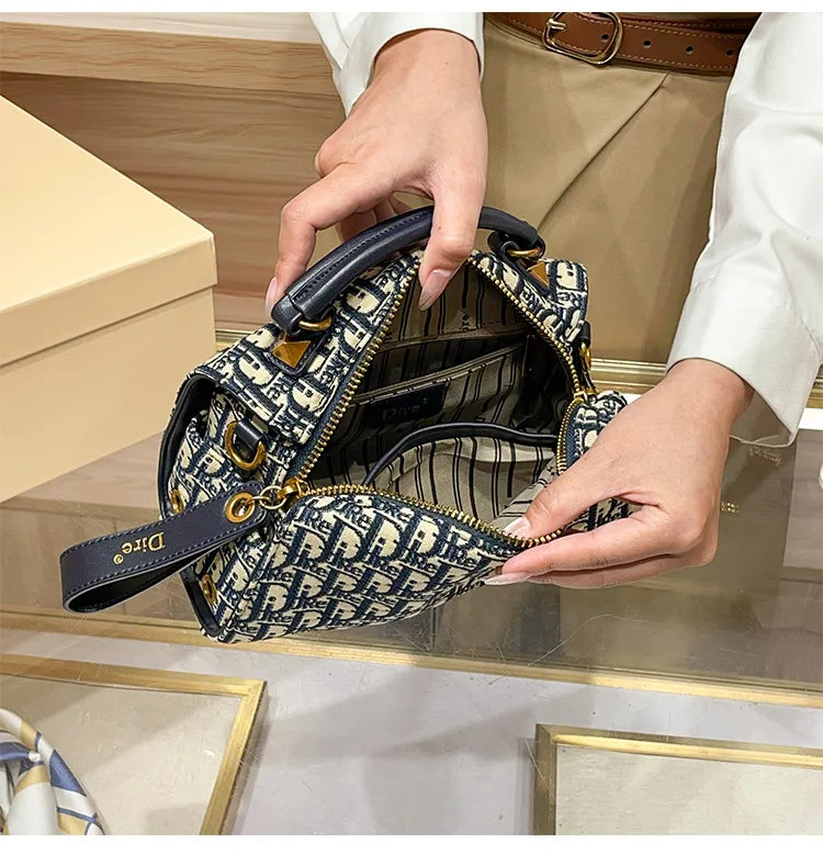 Elegant Chic Retro High-End Leather Crossbody Handbag