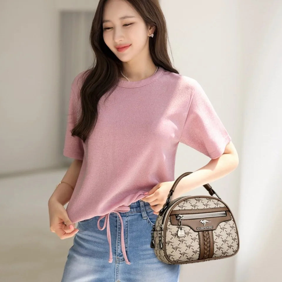Genuine Brnad Top Quality Leather Small Tote Shoulder Bags Women Messenger Bag