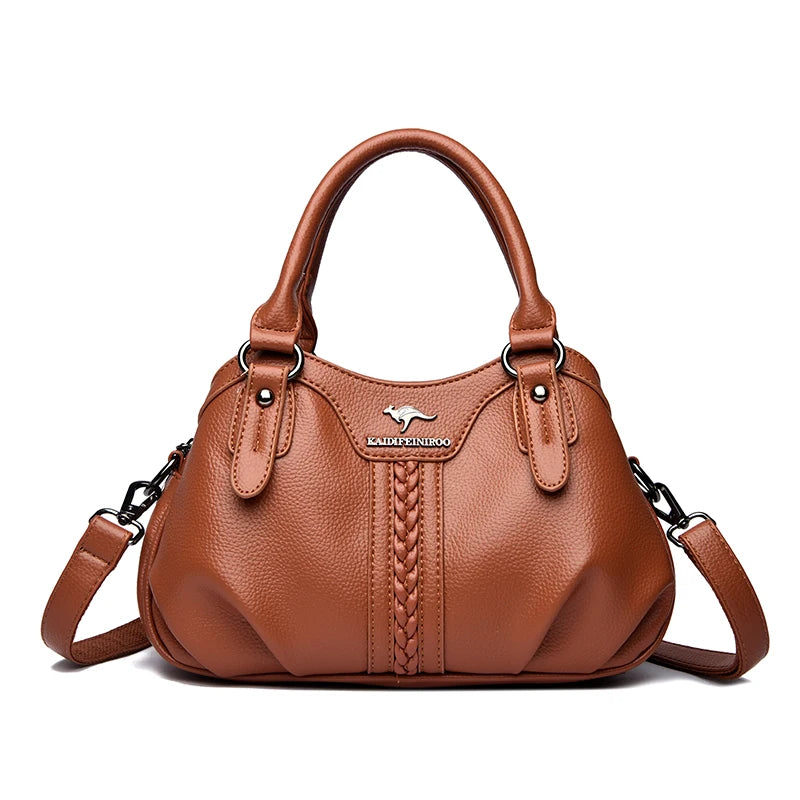 Genuine Brand Top Quality Handbags 3 Layers Luxury Small Casual Tote Bag