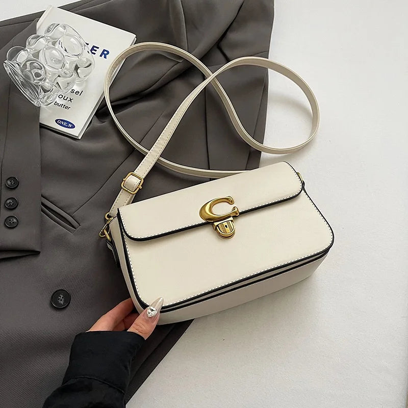 Luxury Tote Bag Fashionable Vintage Versatile Minimalist Crossbody Square Bag
