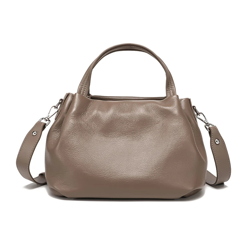 Women's genuine leather cowhide handbag ladies shoulder bag luxury bags