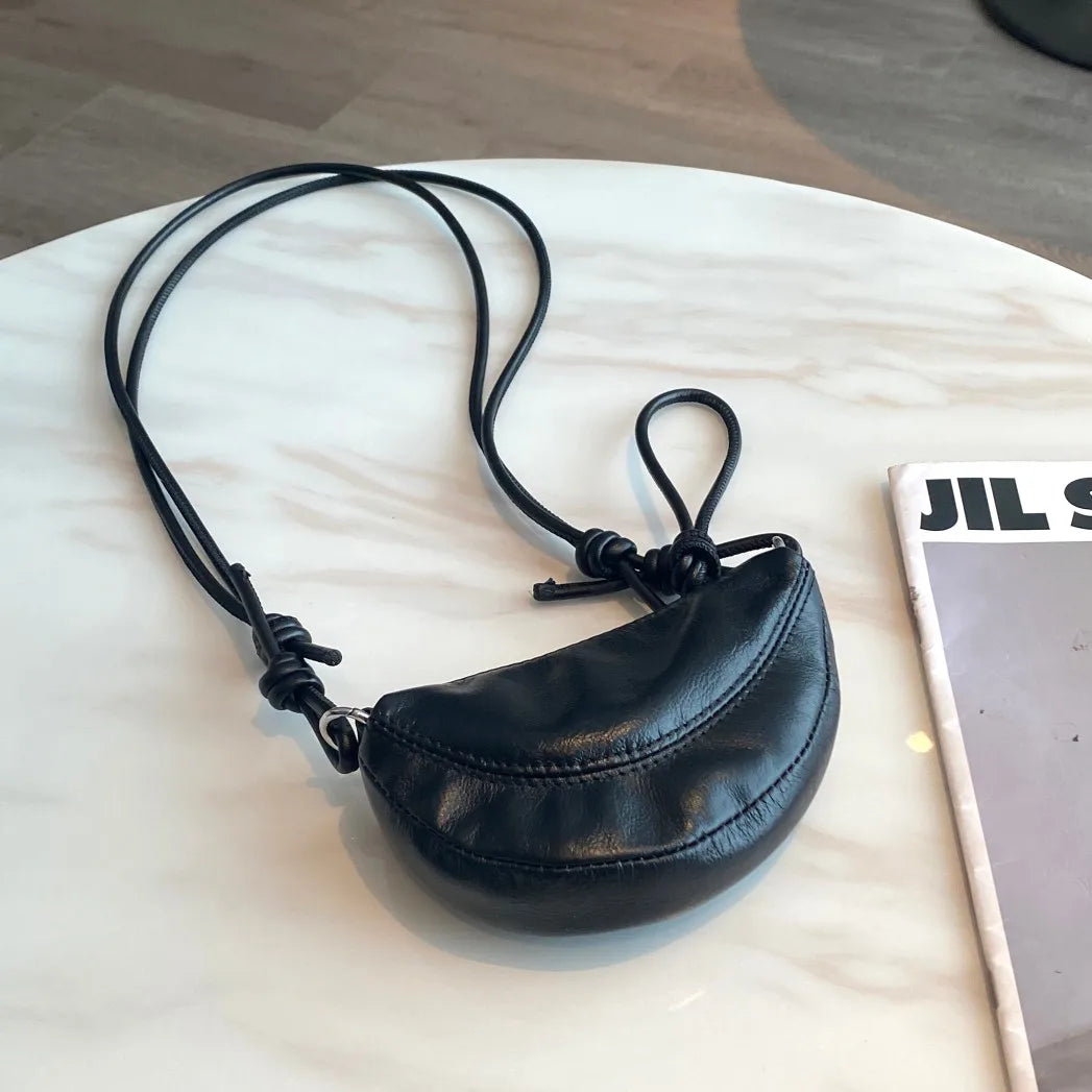Genuine Leather Shoulder Crossbody Bag Luxury Design Fashion Mini Coin Purse Bag