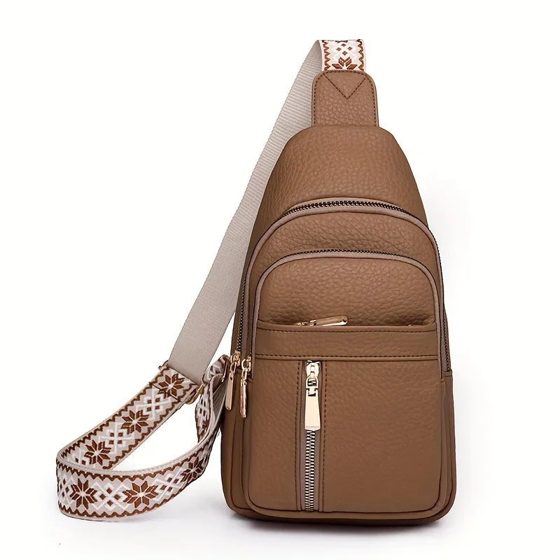 Fashion Women's Bag Leather Casual Chest Bag Versatile Shoulder Bag For Women