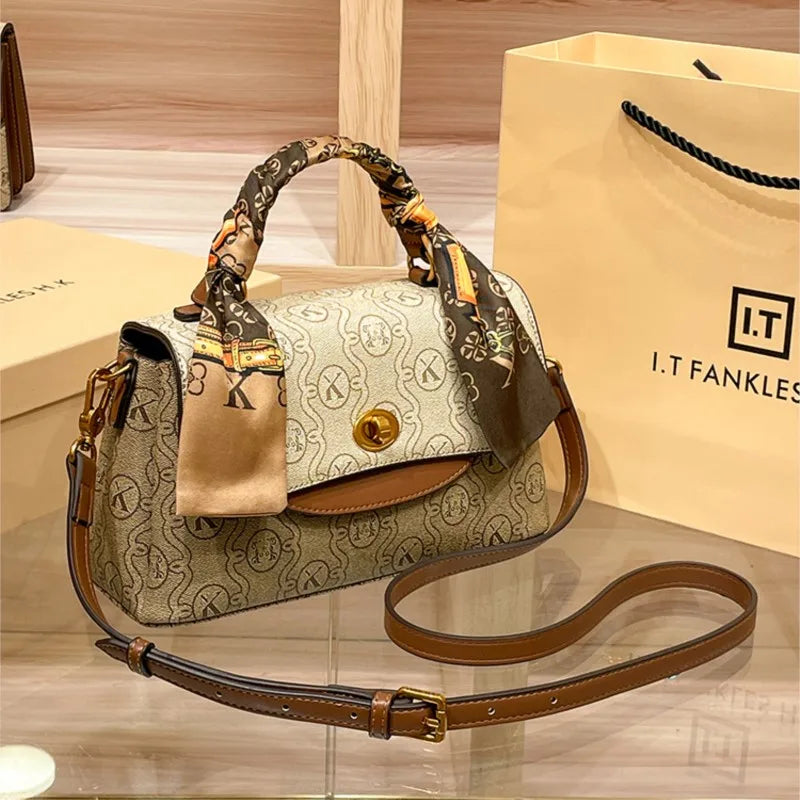Women's Handbag High Quality Texture Retro Single Shoulder Bag