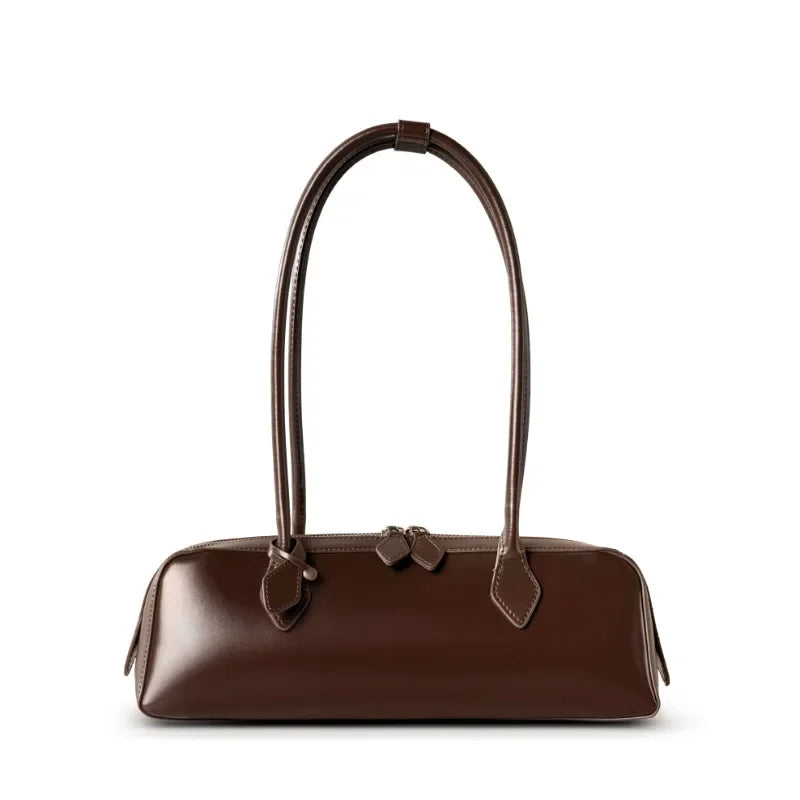 Genuine Leather Bag Luxury Vintage Long Shoulder Bag