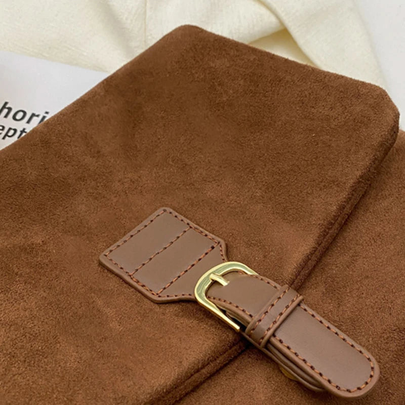 Vintage Suede Soft PU Leather  Shoulder Bags Large Capacity