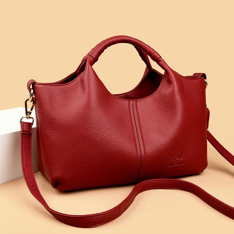 Authentic Leather Tote Bag Luxury Large Capacity Handbag