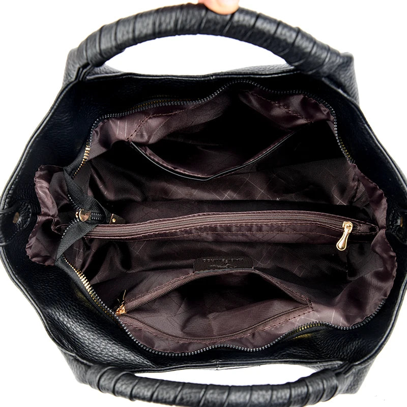 Authentic Leather Tote Bag Luxury Large Capacity Handbag