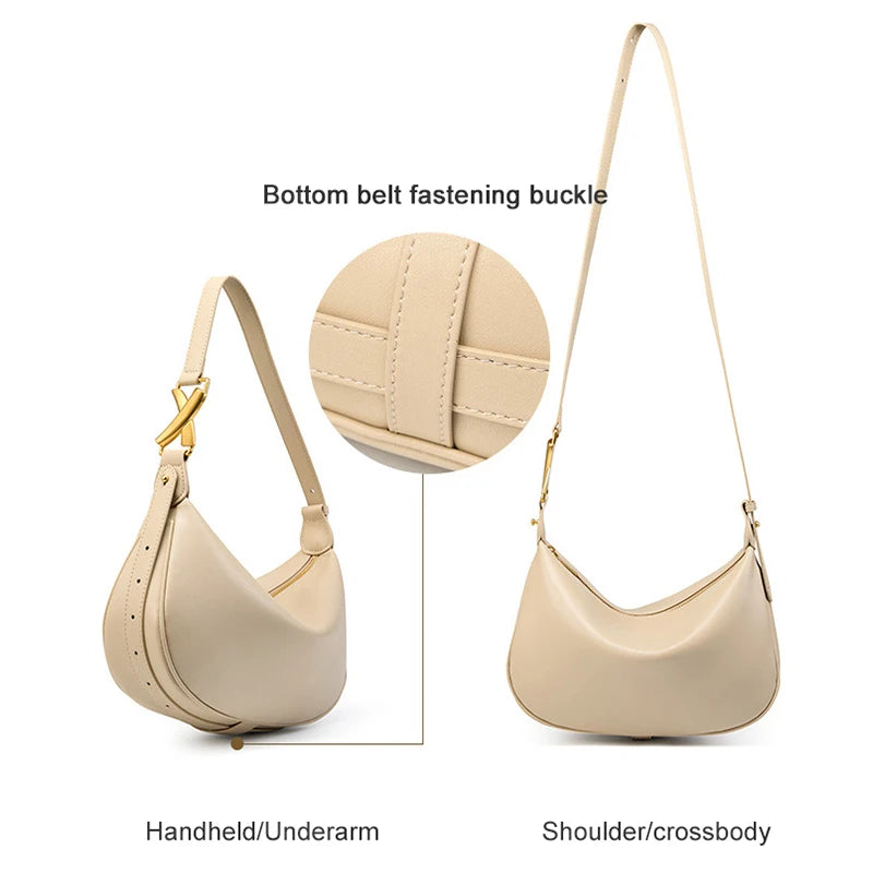 Genuine leather luxury fashionable crossbody bag