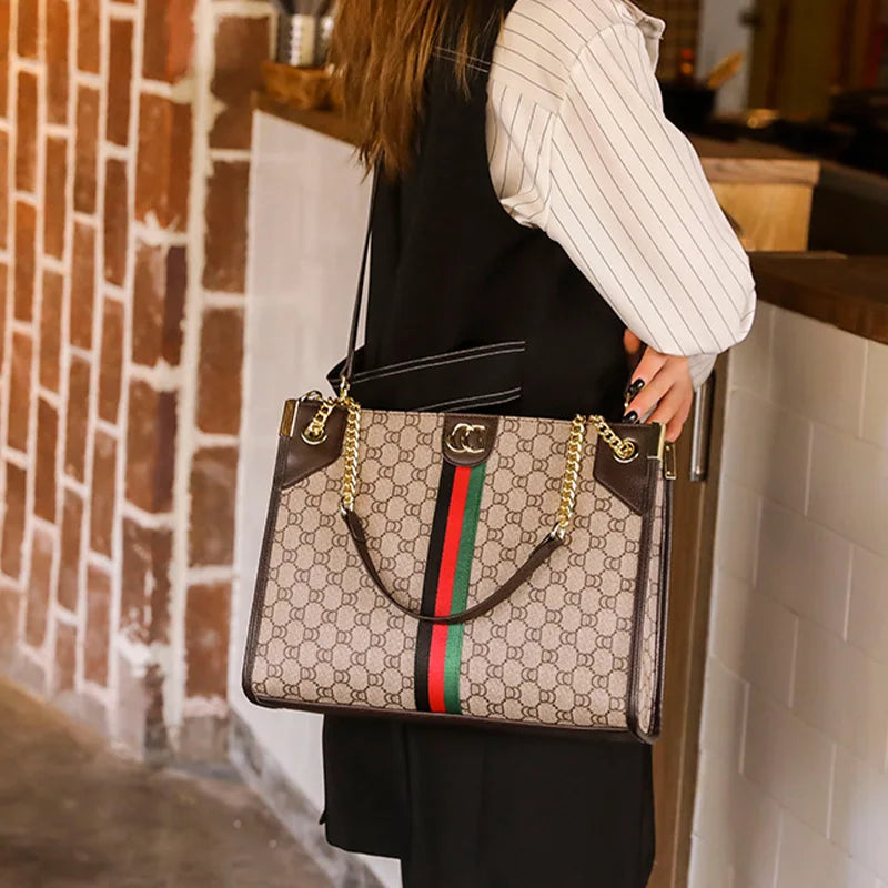 Vintage style business tote bag simple and spacious design