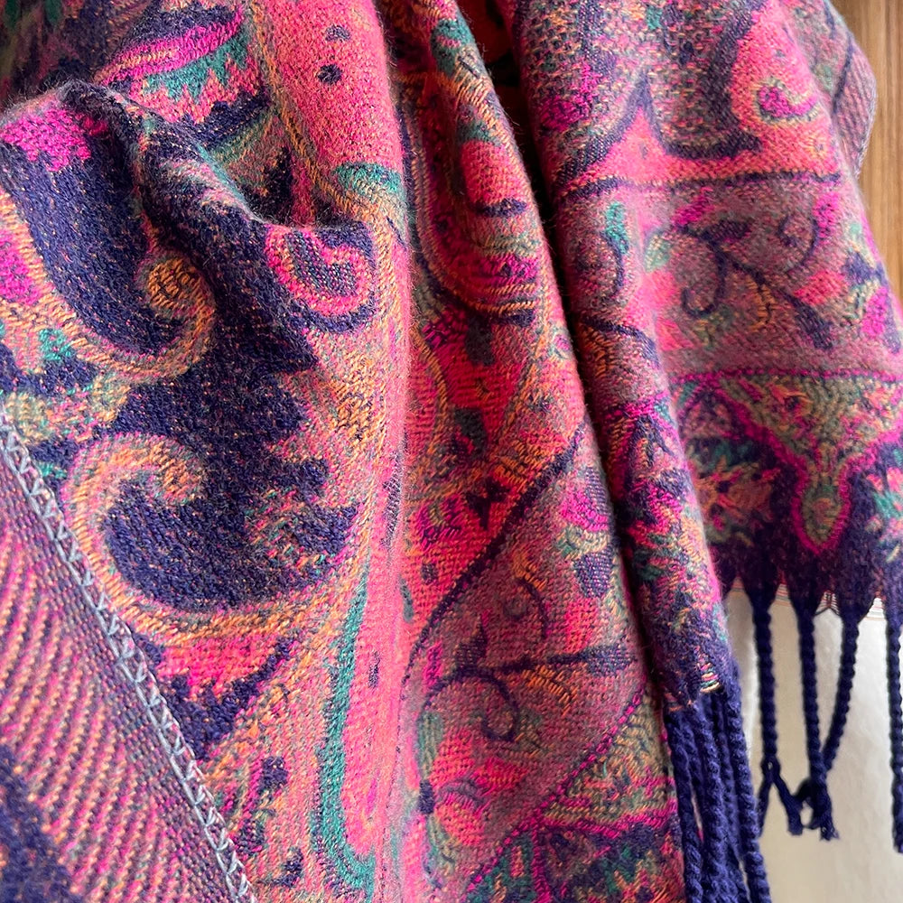 Tassel Blanket Design Thick Warm Shawl Wrap Cashmere Scarf