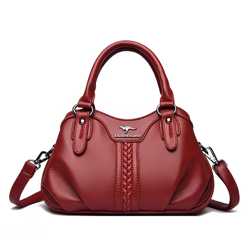 Genuine Brand Top Quality Handbags 3 Layers Luxury Small Casual Tote Bag