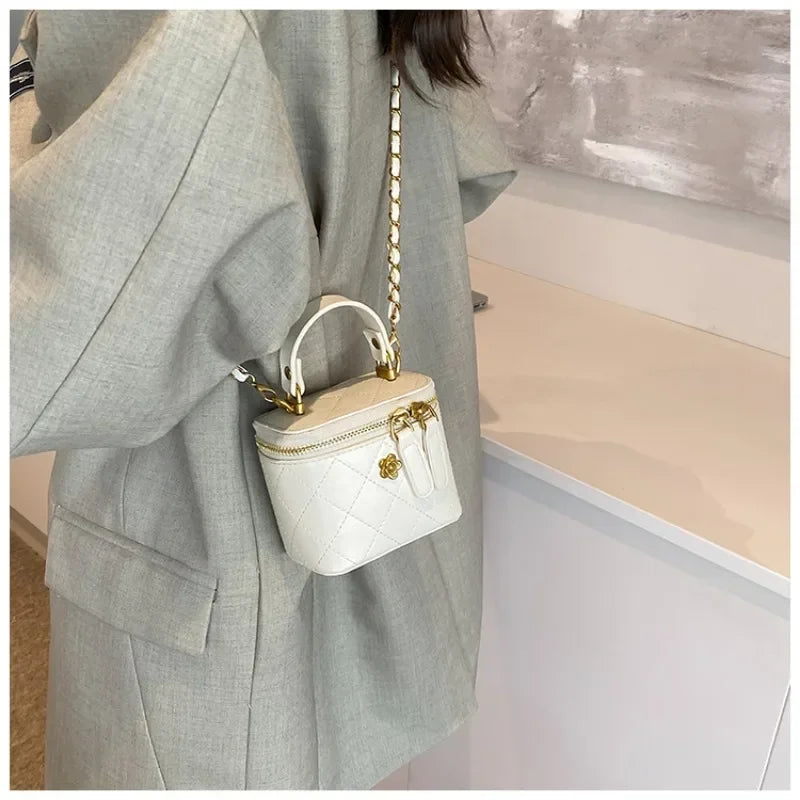 Mini Square Chains Handbag Thread Crossbody Bags Designer Box Bag with Short Handle