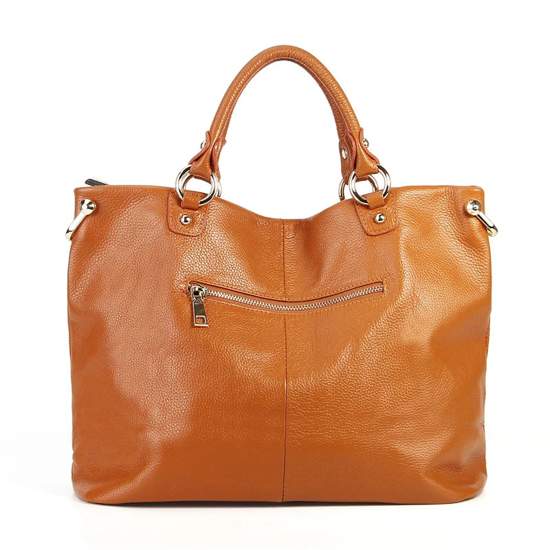 Genuine Leather Tote Handbag Casual Shoulder Bags Commuter Large Crossbody Bag