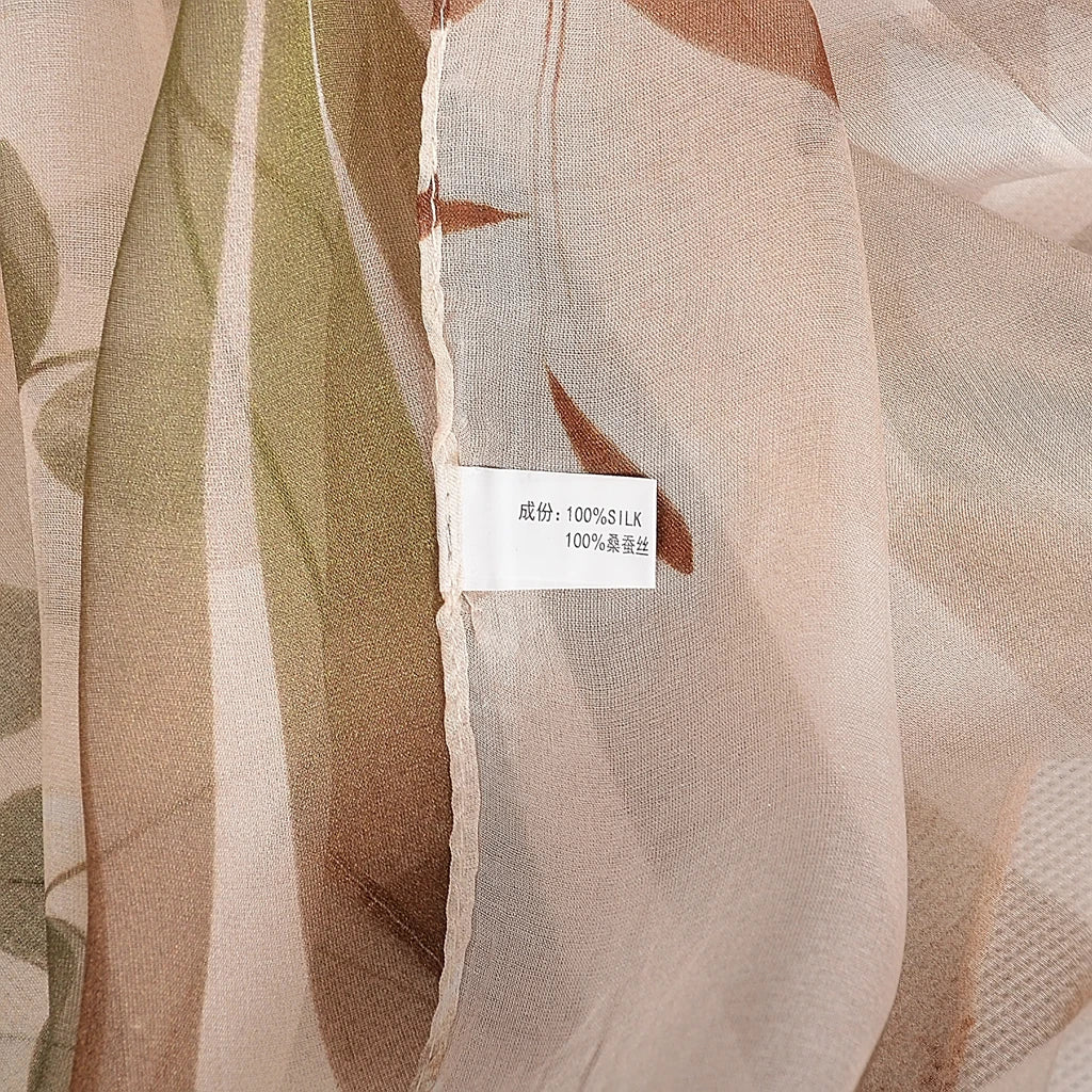 Chiffon Pure Silk Ladies Scarf Long 100% Silk Shawl