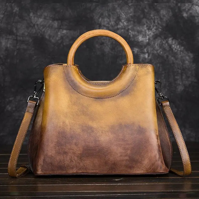 Retro Handmade Genuine Leather Shoulder & Crossbody Bag
