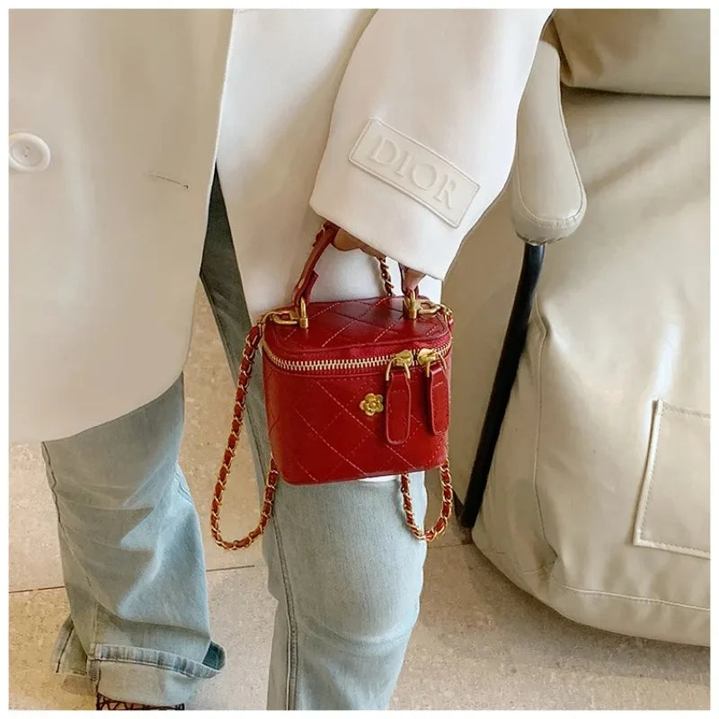 Mini Square Chains Handbag Thread Crossbody Bags Designer Box Bag with Short Handle