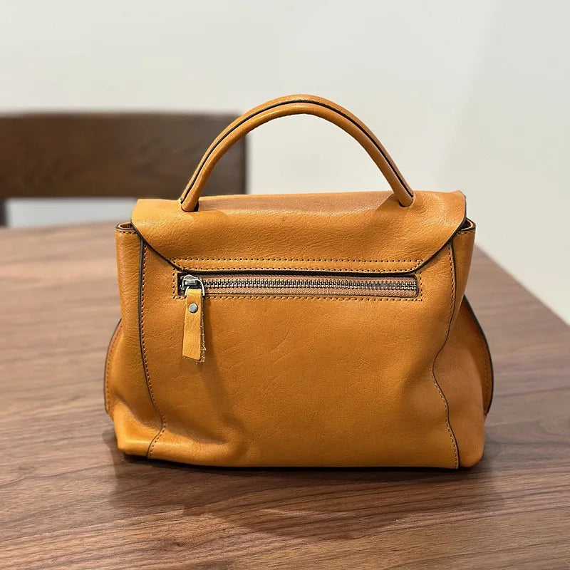 Handmade Retro Genuine Leather Bag Versatile Soft Cowhide