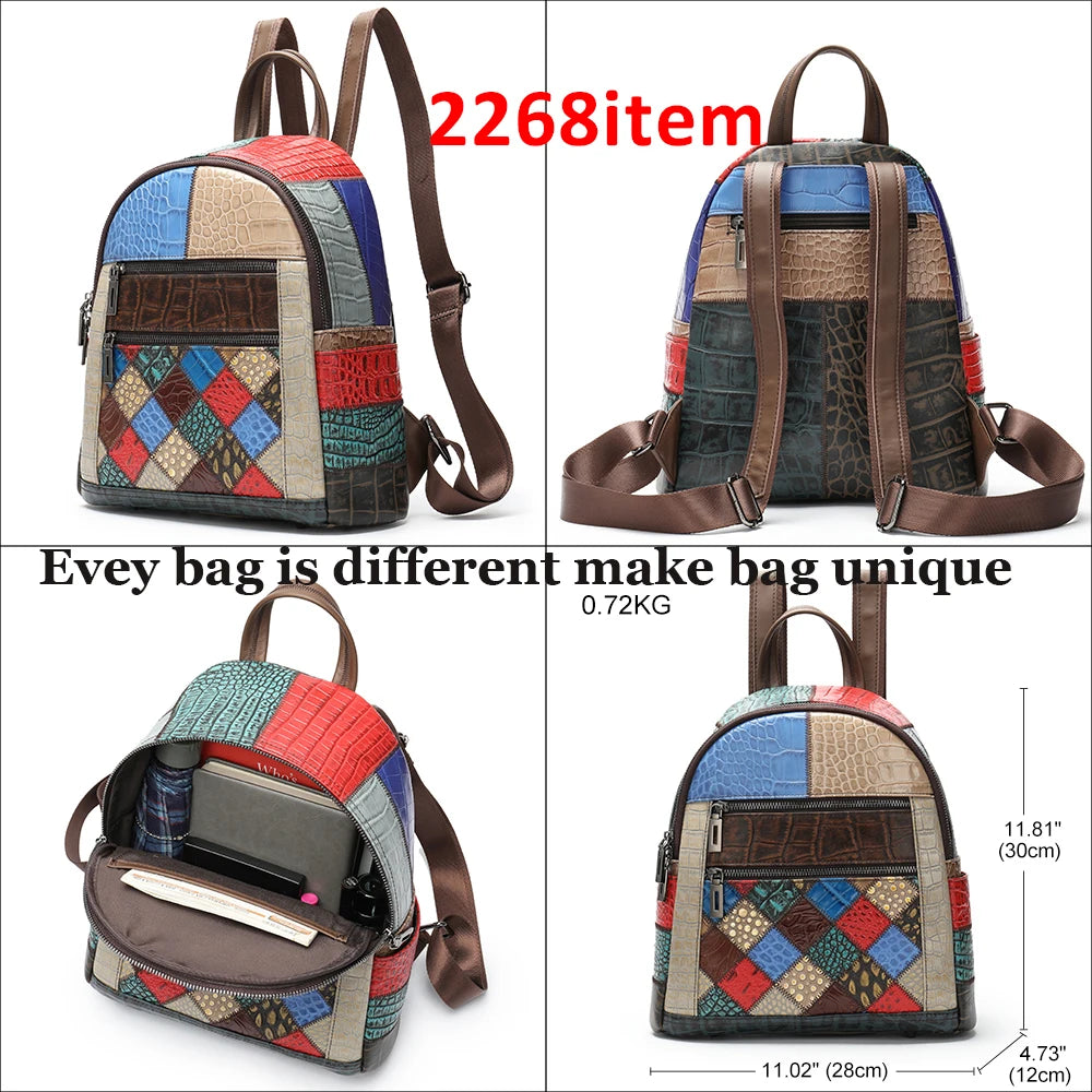 Women's Leather Backpack Rucksack School Bags Laptop Backpack for Women