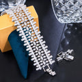 High End Genuine 5A Top Cubic Zirconia Stones Beautiful Big Bracelet Bangle