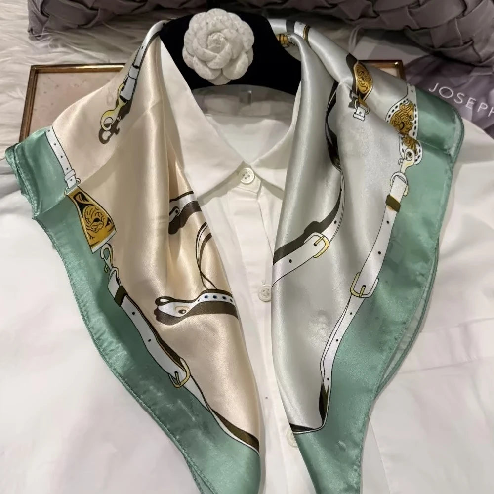 Women's 100% Mulberry Silk Scarf For Hair Headscarf