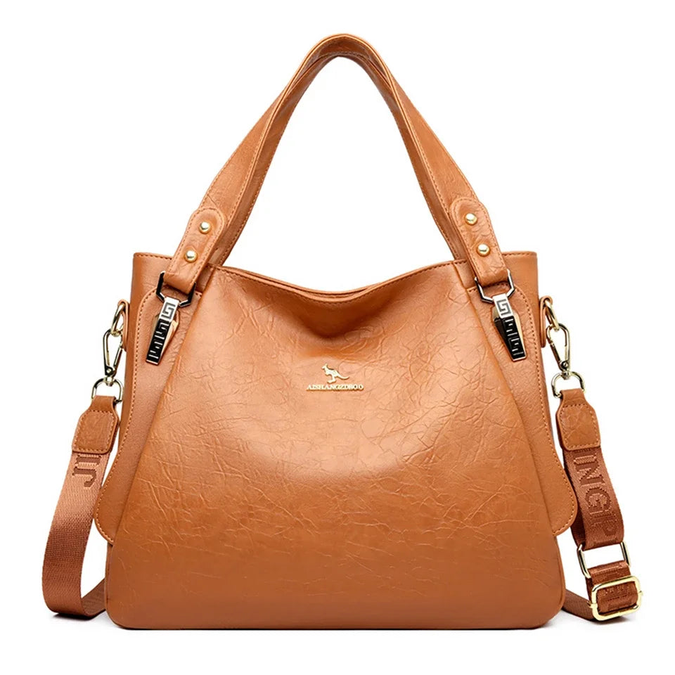 Genuine Brand Soft Leather Top-handle Bag Female Handbag Shoulder Crossbody Tote
