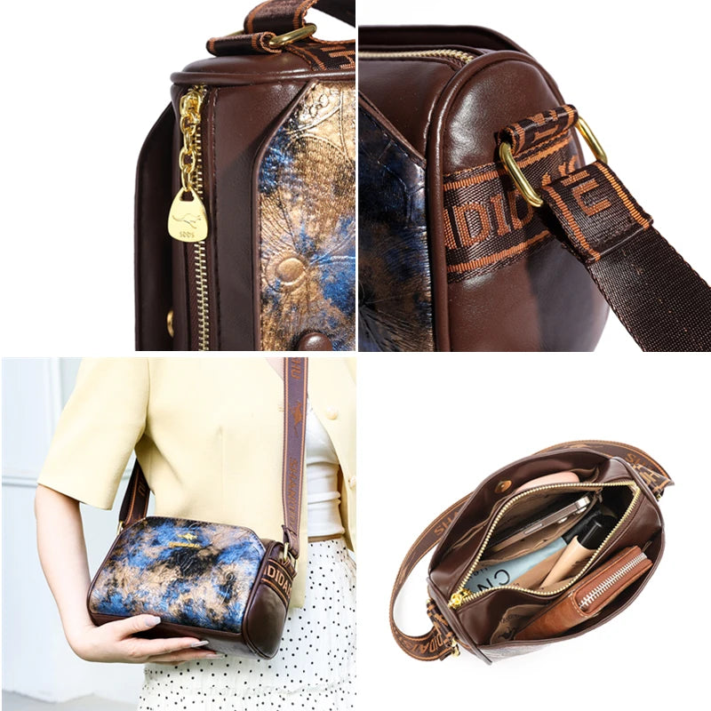 Luxury Printing Leather Messenger Purse Quality Design Handbag
