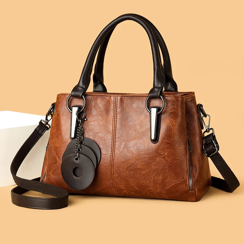 High-quality Soft Leather Luxury Handbag High-capacity Crossbody