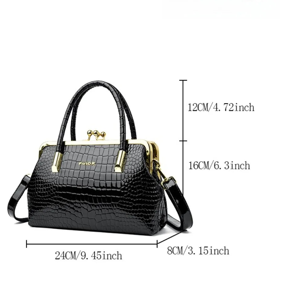 Luxury Crocodile Pattern PU Leather Shoulder Bag Design Purse
