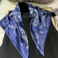 100% Silk Small Square Scarf Neckerchief for Women